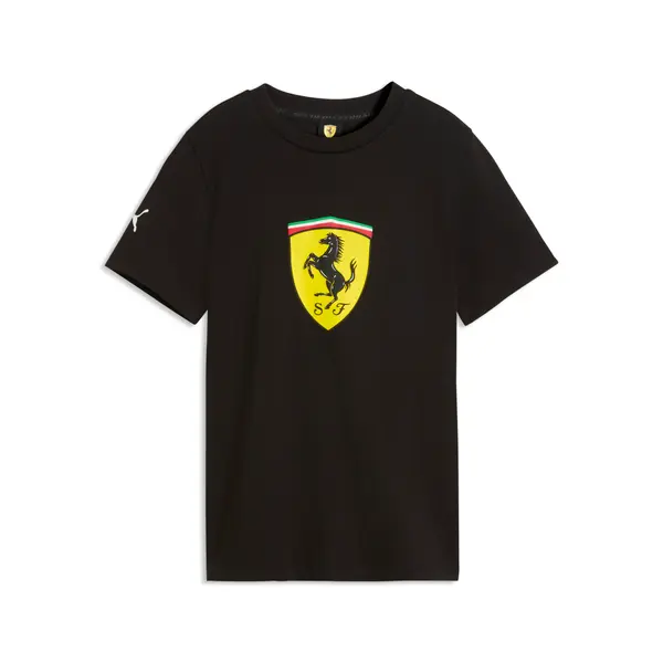 PUMA PUMA Scuderia Ferrari Coloured Shield Tee Youth, Motorsport, Black, 15-16Y