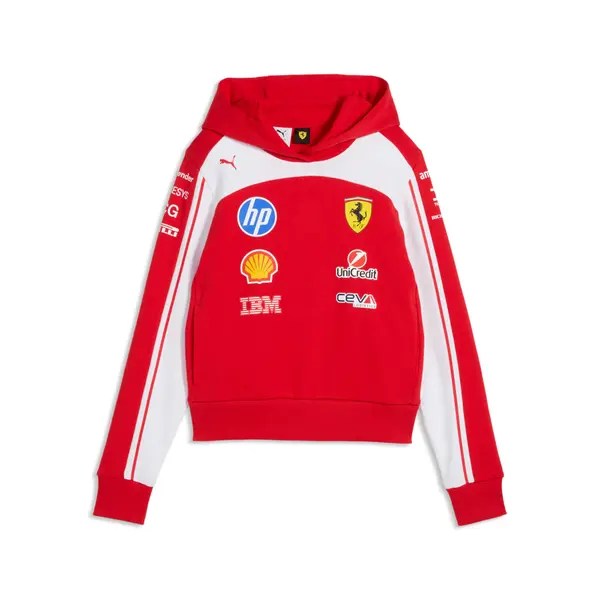 PUMA PUMA Scuderia Ferrari HP Replica Cropped Hoodie Women, Clothing, Red, XXS
