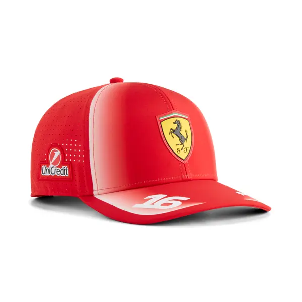 PUMA PUMA Scuderia Ferrari HP Replica Leclerc Baseball Cap, Ferrari, Red, OSFA