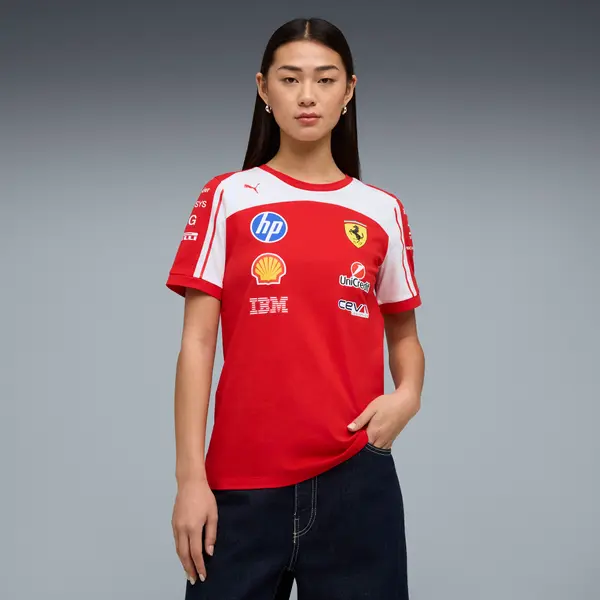 PUMA PUMA Scuderia Ferrari HP Replica Tee Women, Clothing, Red, XXS