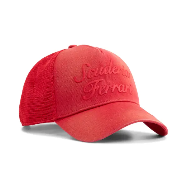 PUMA PUMA Scuderia Ferrari Lifestyle Trucker Cap, Sport, Rosso Corsa, OSFA