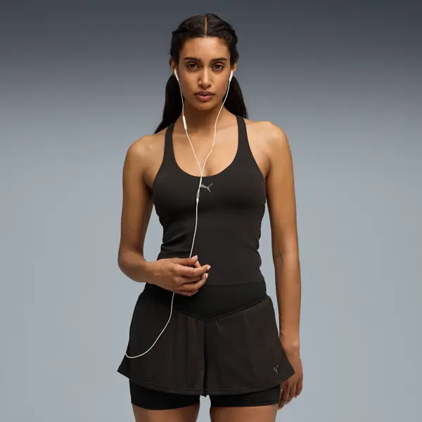 PUMA PUMA SHAPELUXE Racerback Tight Tank Top Women, Clothing, Black, S