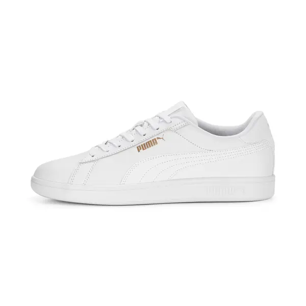 PUMA PUMA Smash 3.0 Sneakers, Shoes, White/Gold, 35.5