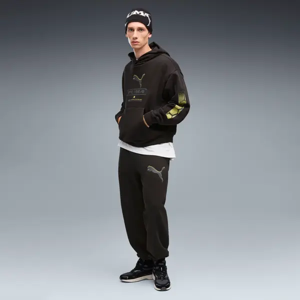 PUMA PUMA Sport Relaxed Street Graphic Fleece Sweatpants Men, Clothing, Black, S