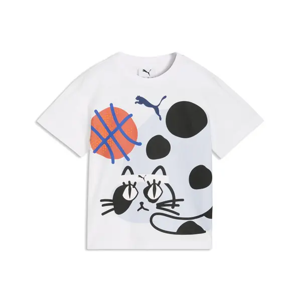 PUMA PUMA Sporty Cats Relaxed Graphic Tee Kids, Age, White, 4-5Y