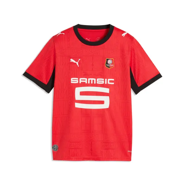 PUMA PUMA Stade Rennais 26/27 Home Jersey Youth, Clothing, Red/Black, 15-16Y
