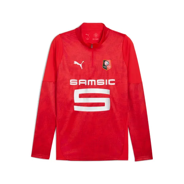 PUMA PUMA Stade Rennais FC Training Quarter-Zip Top Men, Sport, Red/Silver, S