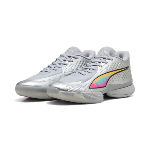 PUMA PUMA Stewie 5 Luminous Basketball Shoes Women, Sports, Silver/Poison Pink, 35.5
