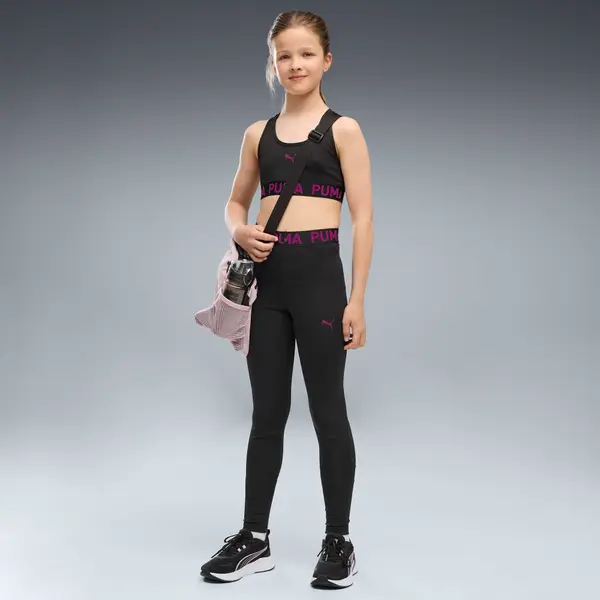 PUMA PUMA STRONG Train Tights Youth, Clothing, Black/Fuchsia Glow, 15-16Y