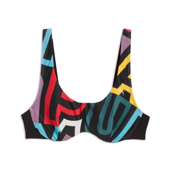 PUMA PUMA Swim Printed Bikini Top Women, Sport, Pink/Red, L