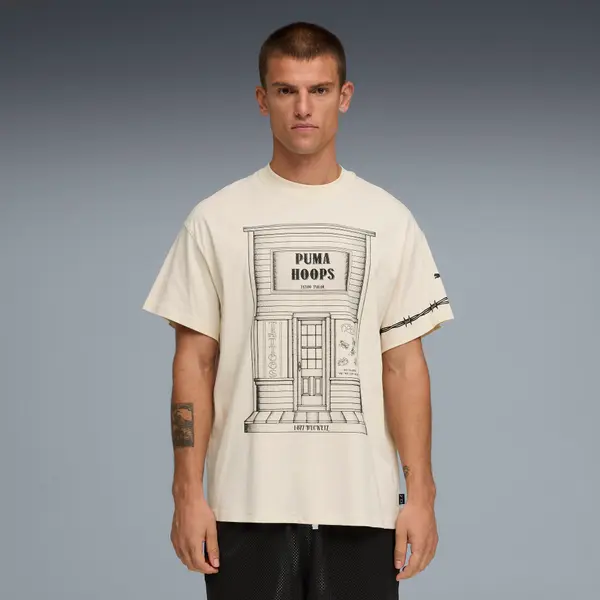 PUMA PUMA Swish N' Ink II Oversized Basketball Tee Men, Men, Alpine Snow, S