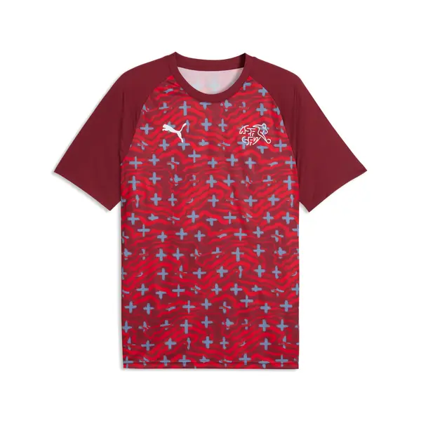 PUMA PUMA Switzerland Warmup Jersey Men, Football, Regal Red/White, S