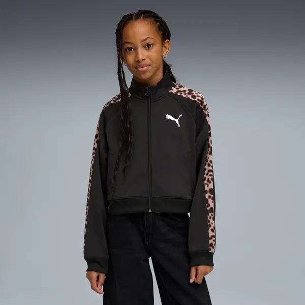 PUMA PUMA T7 Animal Relaxed Track Jacket Youth, Kids, Black, 15-16Y