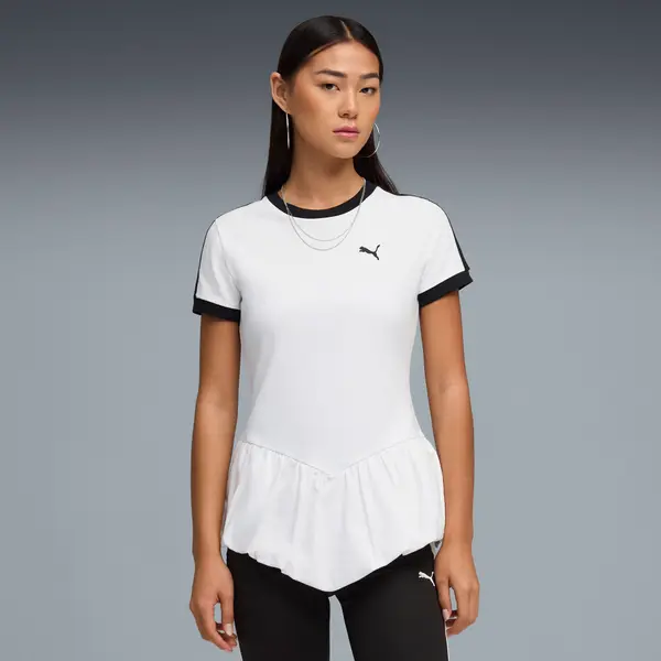 PUMA PUMA T7 Balloon Tee Women, Clothing, White, S