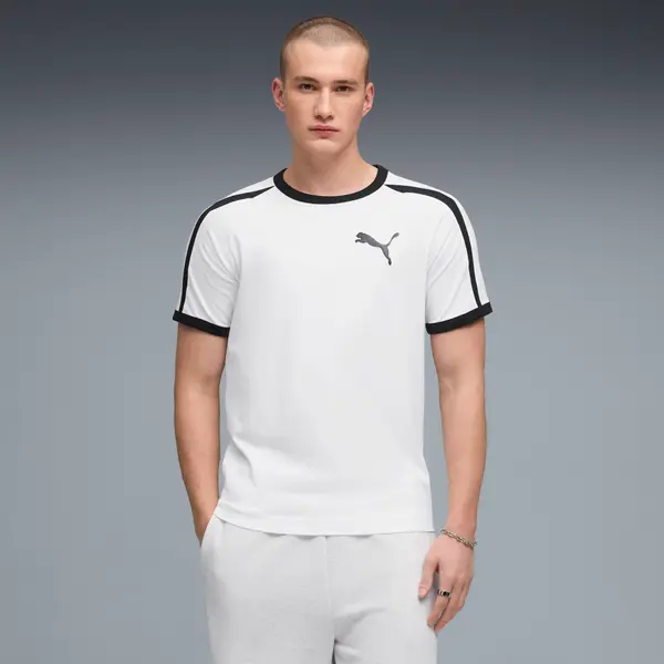 PUMA PUMA T7 Big Cat Ringer Tee Men, Clothing, White, S