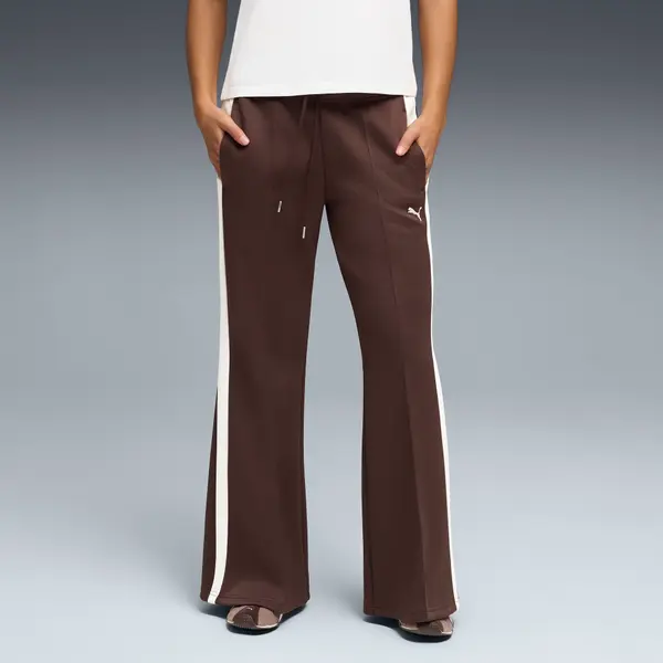 PUMA PUMA T7 Flared Pants Women, Clothing, Chocolate Brown, S