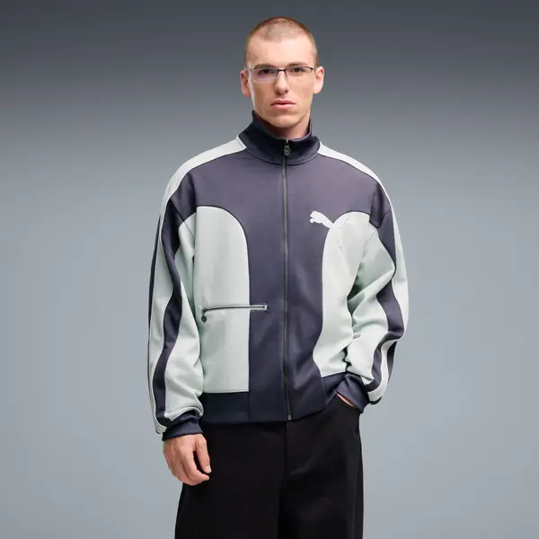PUMA PUMA T7 Love Of The Cat Relaxed Track Jacket Men, Men, Inky Depths/Créme De Mint, S