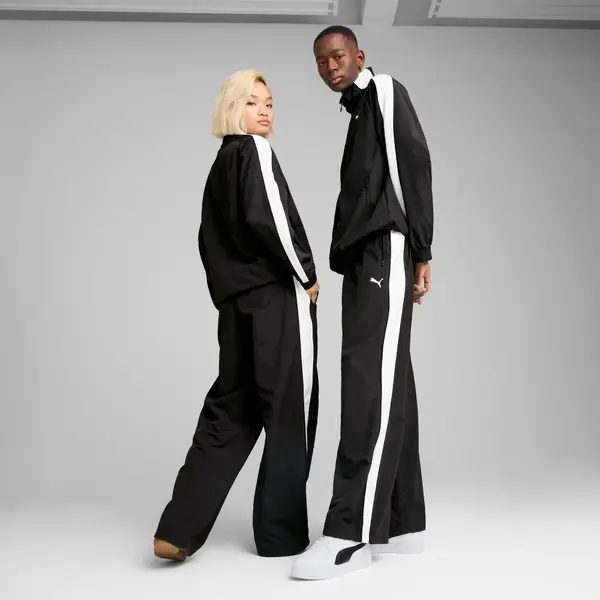 PUMA PUMA T7 Oversized Track Pants Unisex, Clothing, Black, L