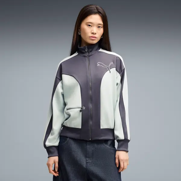 PUMA PUMA T7 Relaxed Love Of The Cat Track Jacket Women, Clothing, Inky Depths, S