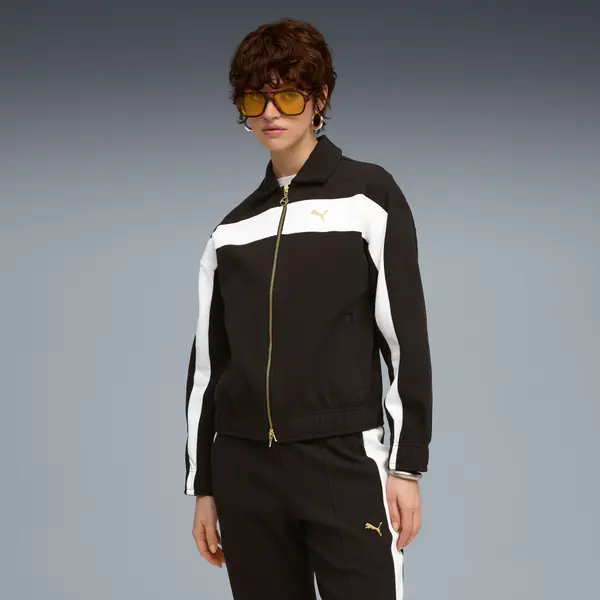 PUMA PUMA T7 Relaxed Track Jacket Women, Clothing, Black, S