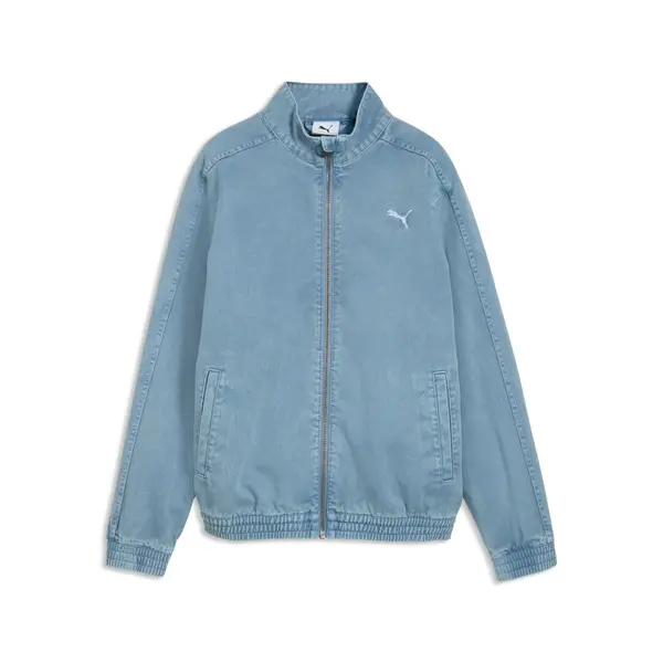 PUMA PUMA T7 Relaxed Washed Twill Full-Zip Jacket Youth, Shop, Cool Blue, 15-16Y