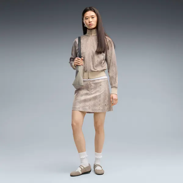 PUMA PUMA T7 Snake Print Skirt Women, Women, Mouse Gray, S