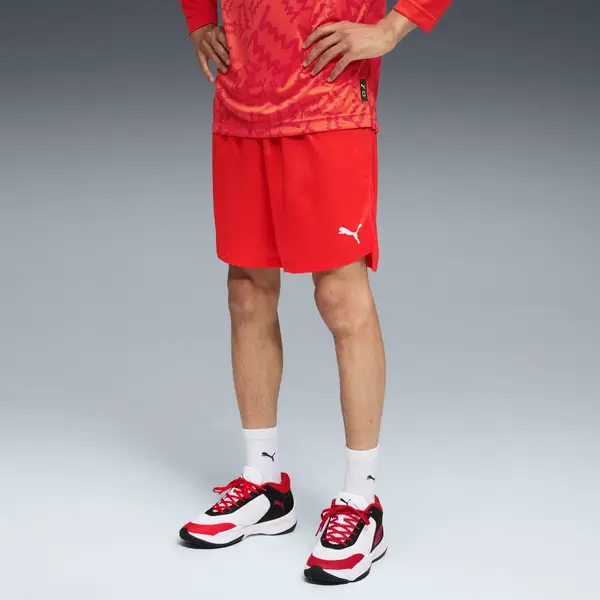 PUMA PUMA teamJAWS Practice Basketball Shorts Men, Clothing, Red, S