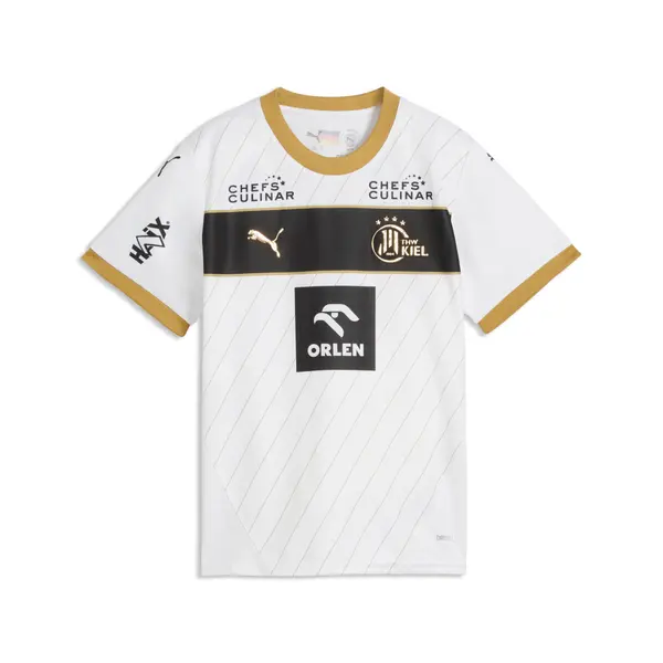 PUMA PUMA THW Kiel Handball Jersey Youth, Shop, White/Victory Gold, 4-5Y