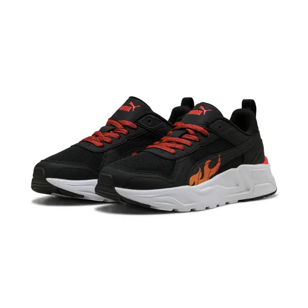 PUMA PUMA Trinity 2 Sparks Sneakers Youth, Shop, Black/Bright Papaya/Red Flash, 35.5