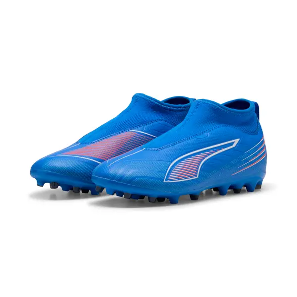 PUMA PUMA ULTRA 6 MATCH+ MG Laceless Football Boots Youth, Age, Ultra Blue/White/Glowing Red, 29