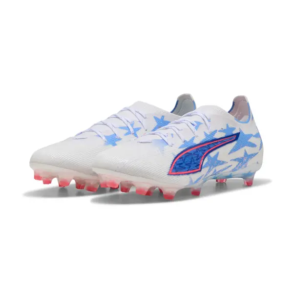 PUMA PUMA ULTRA 6 PRO KIDSUPER x CHRISTIAN PULISIC FG/AG Football Boots Unisex, Sports, White/Pink Lilac/Dusky Blue, 44