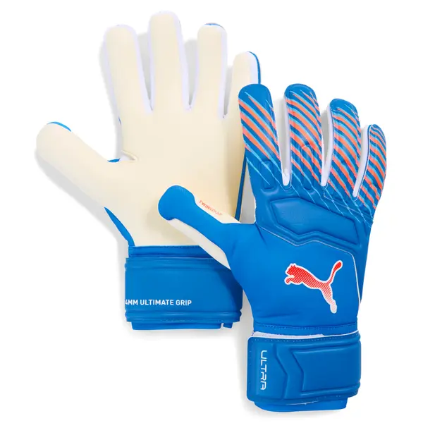 PUMA PUMA ULTRA Pro Goalkeeper Gloves, Accessories, Ultra Blue/Glowing Red, 9.5
