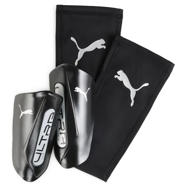 PUMA PUMA ULTRA Twist Football Sleeve Shinguards, Accessories, Black/Silver, L