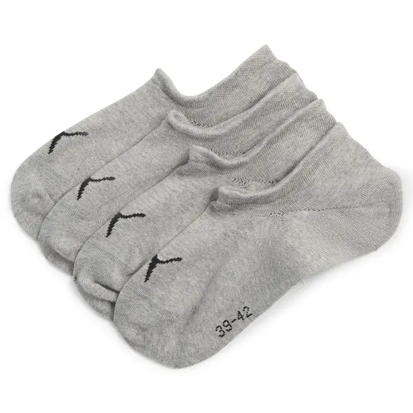 PUMA PUMA Unisex High Cut Footie Socks (2-Pack), Men, Middle Grey Melange, 35-38