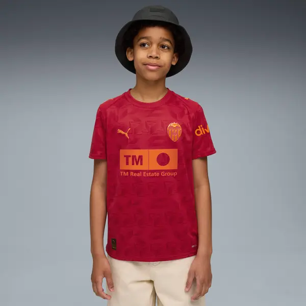 PUMA PUMA Valencia CF 25/26 Away Jersey Youth, Clothing, Dark Crimson/Dark Earth, 11-12Y