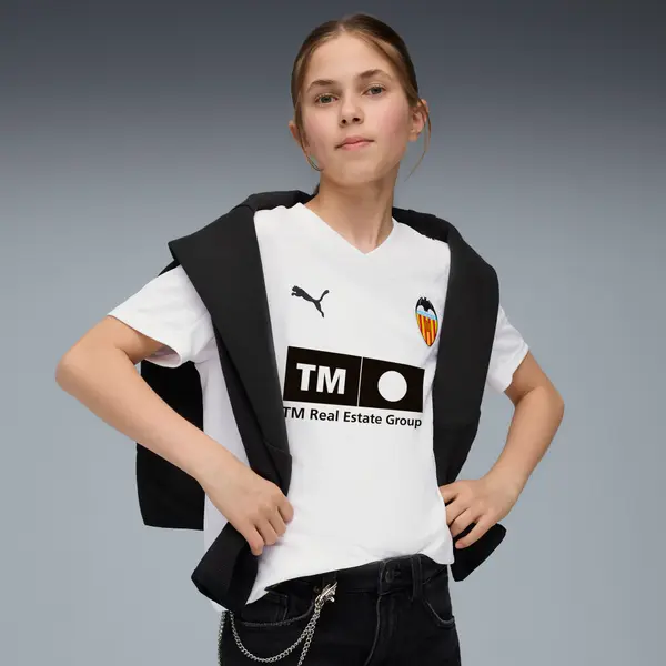 PUMA PUMA Valencia CF 25/26 Home Jersey Youth, Clothing, White, 9-10Y