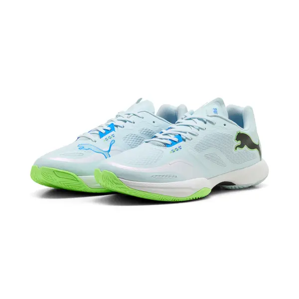 PUMA PUMA Vantage Turbo 2 Indoor Shoes Unisex, Sport, Aqua Glow/Green Glare/White, 44