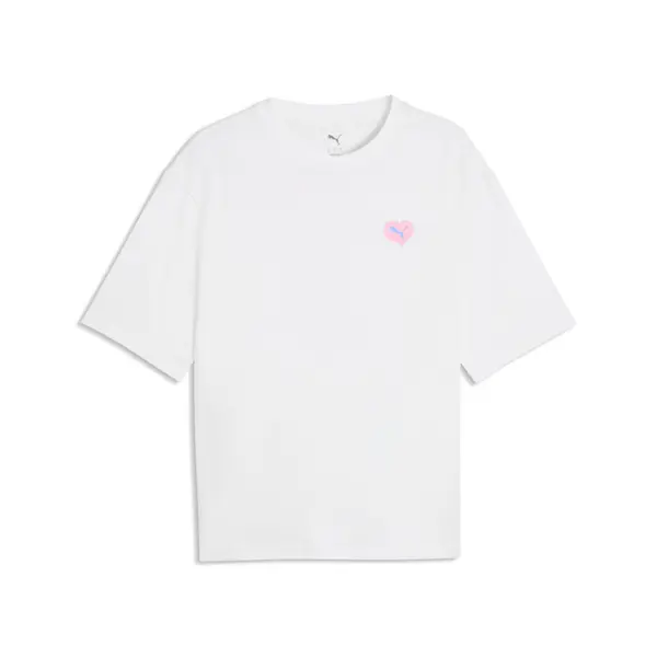 PUMA PUMA Wardrobe Essentials Boxy Flower Bouquet Graphic Tee Men, Puma, White, S