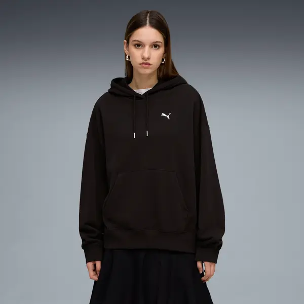 PUMA PUMA Wardrobe Essentials Oversized Hoodie Women, Clothing, Black, S