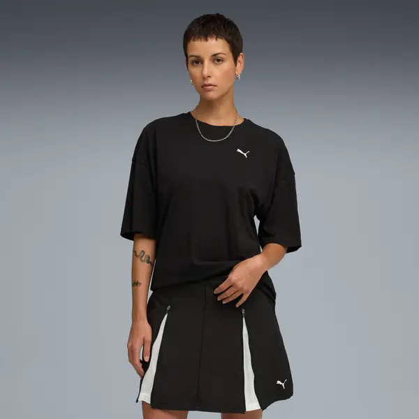 PUMA PUMA Wardrobe Essentials Oversized Tee Women, Clothing, Black, L
