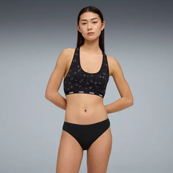 PUMA PUMA Women's Briefs (3-Pack), Clothing, Black, L