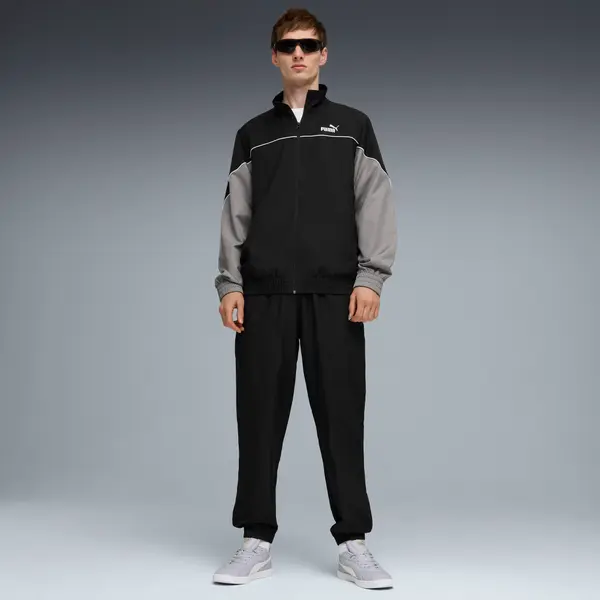 PUMA PUMA Woven Colourblock Tracksuit Men, Clothing, Black, S