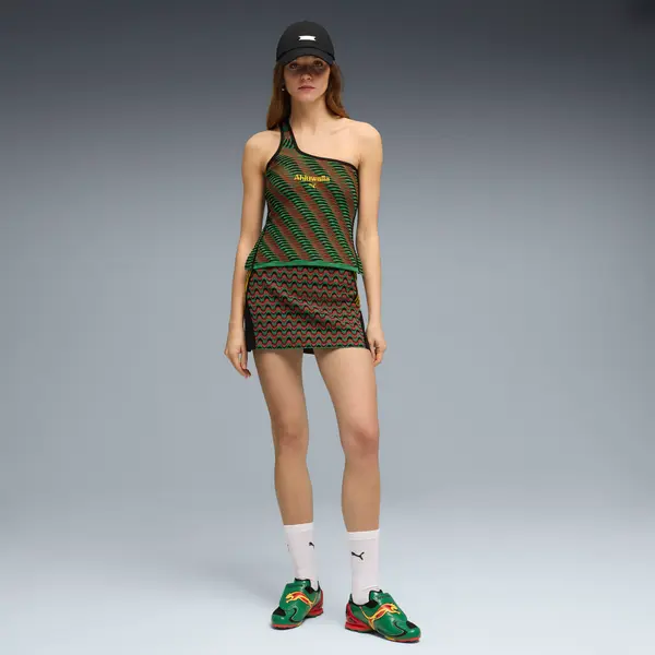 PUMA PUMA x AHLUWALIA T7 Skirt Women, Clothing, Archive Green/Aop, S