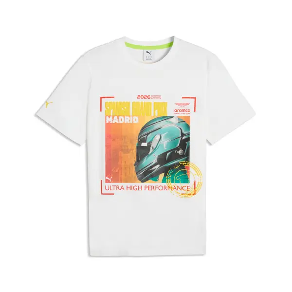 PUMA PUMA x ASTON MARTIN ARAMCO F1® TEAM Race Tee Madrid Men, Motorsport, White, S