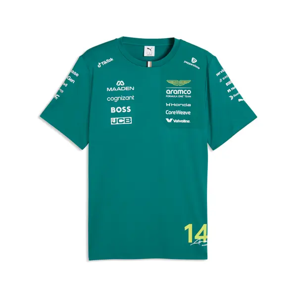 PUMA PUMA x ASTON MARTIN ARAMCO F1® TEAM Replica Alonso Tee Unisex, Motorsport, Green Lux, S