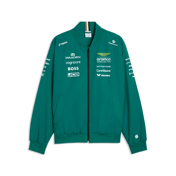 PUMA PUMA x ASTON MARTIN ARAMCO F1® TEAM Replica Bomber Jacket Men, Motorsport, Green Lux, S