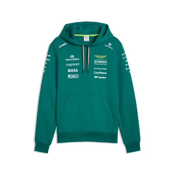 PUMA PUMA x ASTON MARTIN ARAMCO F1® TEAM Replica Hoodie Unisex, Motorsport, Green Lux, S