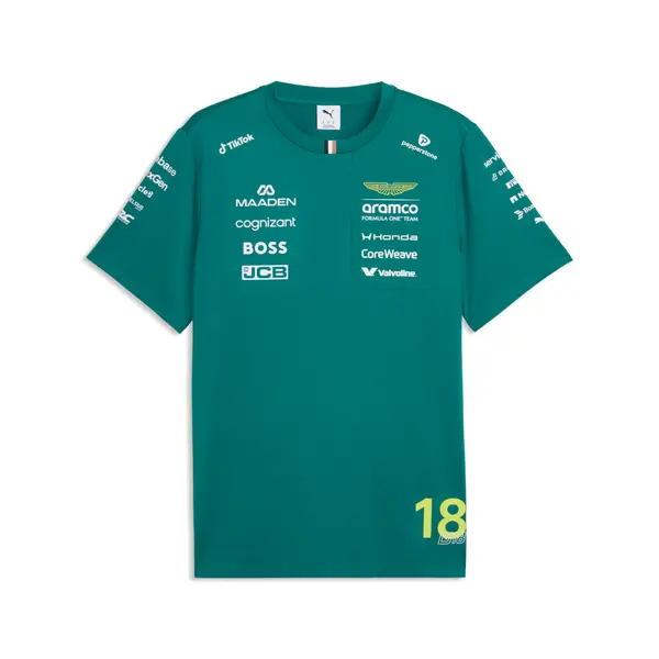 PUMA PUMA x ASTON MARTIN ARAMCO F1® TEAM Replica Stroll Tee Unisex, Motorsport, Green Lux, S