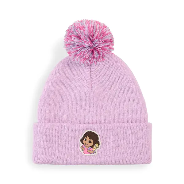 PUMA PUMA x DORA THE EXPLORER Mid Crown Pom Beanie Kids, Accessories, Mauve Glow, YOUTH