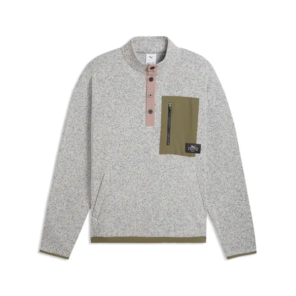 PUMA PUMA x GUMTREE GOLF & NATURE CLUB Quarter-Zip Golf Sweatshirt Men, Sport, Warm White Heather, M